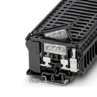 Phoenix Contact UK 6,3-HESILED 24 Fuse modular terminal block (3004265), 16 mm², 10 A, 24 V, Screw connection, Black