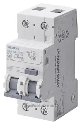 ลูกเซอร์กิตกันดูดRCBO 2P 40A TYPE A 5SU9356-7KK40 (SIEMENS)