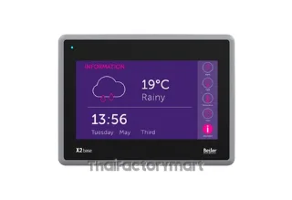 X2 base 7 : TFT-LCD touch screen 800 x 480 pixel (16:9) 200 MB application memory