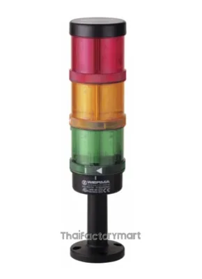 Werma 71 Series Red/Green/Yellow Signal Tower, 3 Lights, 24 V, Tube-mounted