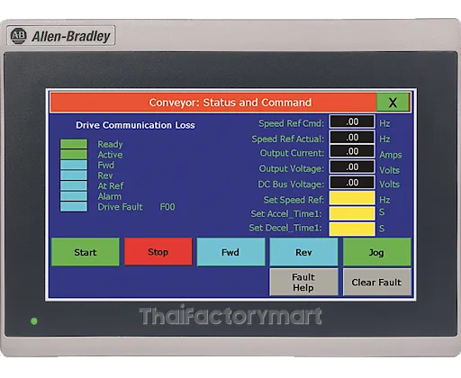 PanelView 800, 7 in HMI Terminal, Touch Screen TFT, Serial and Ethernet ports photo 2