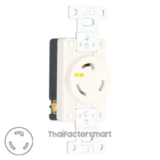 3210-L5-IV ปลั๊กตัวเมียฝังขาล็อค 2P(2P,2W ) 20A 125V