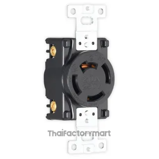 AMERICAN DENKI 4360 ปลั๊กตัวเมียฝังขาล็อก 3P(3P,4W GND) 30A 600V