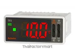 Refrigeration Temperature Controller, 3 digit display,1CH input(NTC or RTD)(Inlet Temperature and Digital Input(DI)) Compressor and Defrost and Auxiliary(Alarm/Evaporator-Fan)output, Compressor 16A 1a Contact, 100-240VAC 50/60Hz, W77 x H35mm