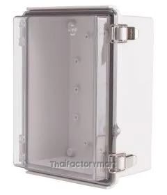 Enclosure, Hinge/Latch, ABS Clear, 6.69×8.66×4.33"