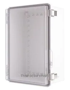 Enclosure, Hinge/Latch, ABS Clear 9.84×13.78×5.91"