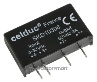 Celduc 3 A Solid State Relay, PCB Mount, Bipolar Transistor, 60 V dc Maximum Load