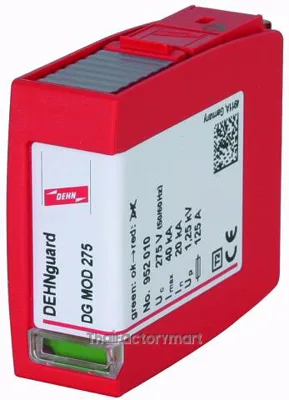 Dehn 275 V ac, 350 V dc 40kA DG Surge Arrester Protection Module, Plug In Mounting