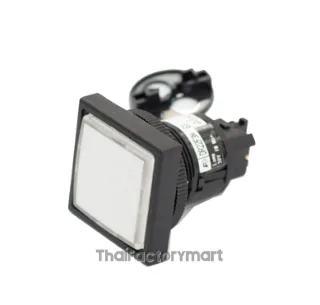 Fuji Electric Pilot Light DR22F3M-E3W, 22mm, flush square type, white