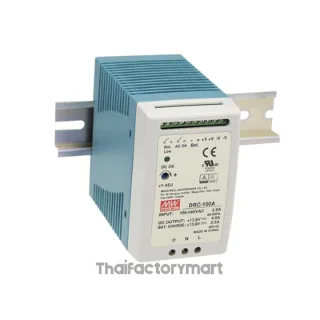 Mean Well DRC-100A, DIN Rail Power Supply, 87%, 13.8V, 4.5A, 100W, Adjustable