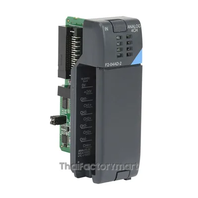 DirectLOGIC DL205 analog input module, 4-channel, voltage, 12-bit, input voltage signal range(s) of 0-5 VDC, 0-10 VDC, +/- 5 VDC, +/- 10 VDC, external 24 VDC required. รูปที่ 2