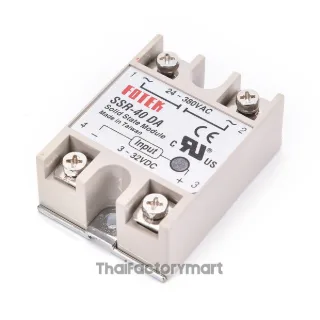 โซลิดสเตตรีเลย์ SSR-40AAH ,Input :80-240VAC ,Output :90-480VAC 40A