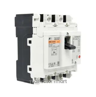 BW32AAG-3P15W Fuji Electric MCCB BW Series, 3 Poles, 15A, 32AF frame, 1.5 kA @ 400 V AC, with auxiliary switch (SPDT)