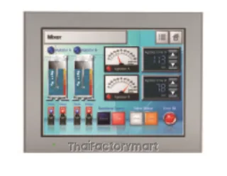 10.4-inch TFT, 65,536 colors, VGA 640 x 480 pixels, Analog Touch Panel, Ethernet I/F, COM I/F x 2, USB A/mini-B I/F x 1 each, SD Card I/F, DC24V, Coated Model