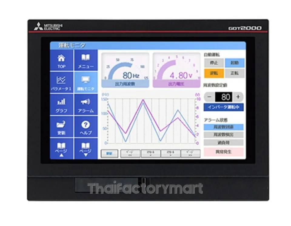 Mitsubishi GT21 Series GOT2000 Touch Screen HMI 7 in LCD 800 x 480pixels Black photo 3