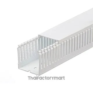 Wire Duct, Open Slot, White, 1 x 2.25" (WxH),