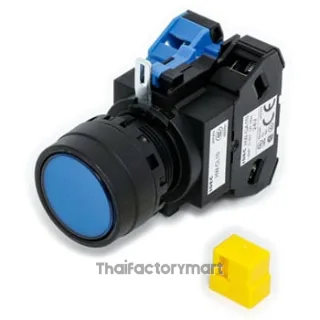 Illu PB 22mm Momentary 1NO 1NC Blue