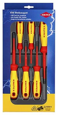 00 20 12 V03 Knipex VDE Phillips, Pozidriv Screwdriver Set 6 Piece
