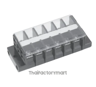 TXM 600 06, TX Assenbled terminal block, 6 Pole, 600V, 200mm2 [400A], 250mm2 [500A], 325mm2 [600A], M16×40 , stud