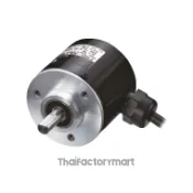 Koyo Encoder, Incremental, Light Duty, 2500 Pulses per Revolution, 6mm Solid Shaft, 38mm Diameter Body, 5VDC, Line Driver (Differential - OL7272), IP50 (Dust Proof), 1 meter Cable, Tinned Ends, Mounting Screws included