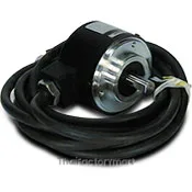 Koyo Encoder, Incremental, Medium Duty, 5000 Pulses per Revolution, 8mm Solid Shaft, 50mm Diameter Body, 5VDC, Line Driver (Differential - 26C31), IP65 (Waterjet Proof), 2 meter Cable, Tinned Ends, Mounting Screws included