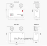 MCU203NC5, Emergency Light LED Cap 12V-2.9AH 5 hrs Backup รูปที่ 2