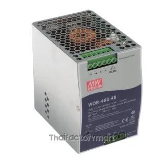 Mean Well WDR-480-48, DIN Rail Power Supply, 48V, 10A, 480W, Adjustable