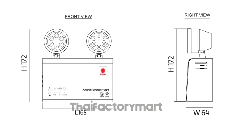 SUNNY โคมไฟฉุกเฉิน รุ่น MEM209CD2 LED 9W สำรองไฟได้นาน 2 ชม. | ระบบ Auto Test | รองรับ Remote Test | แจ้งเตือนให้ชาร์ทแบตเตอรี่ด้วยเสียง | Motion Sensor photo 2
