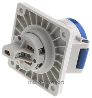 Mennekes IP44 Blue Panel Mount 3P Industrial Power Socket, Rated At 16A, 230V