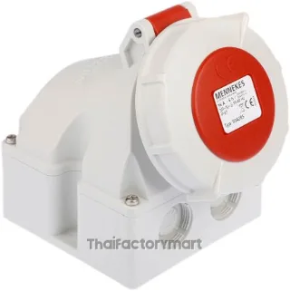 Mennekes IP67 Red Wall Mount 3P+N+E Industrial Power Socket, Rated At 16A, 415 V
