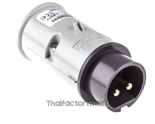 Mennekes IP44 Purple Cable Mount 2P Industrial Power Plug, Rated At 16A, 20 → 25 V