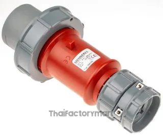 Mennekes PowerTOP Series, IP67 Red Cable Mount 4P Industrial Power Plug, Rated At 32A, 400V