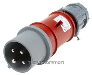Mennekes PowerTOP Series, IP44 Red Cable Mount 4P Industrial Power Plug, Rated At 16A, 400V