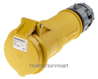 Mennekes PowerTOP Series, IP44 Yellow Cable Mount 2P+E Industrial Power Socket, Rated At 32A, 110 V