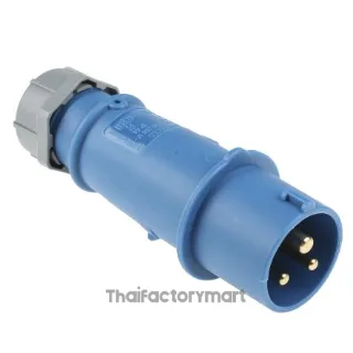 Mennekes IP44 Blue Cable Mount 3P Industrial Power Plug, Rated At 16A, 230V