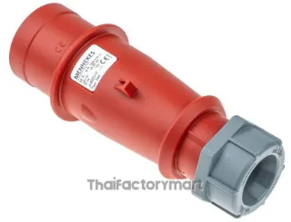 Mennekes IP44 Red Cable Mount 4P Industrial Power Plug, Rated At 32A, 400V