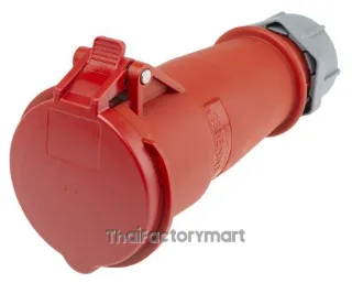Mennekes IP44 Red Cable Mount 5P Industrial Power Socket, Rated At 32A, 400V