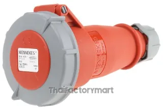 Mennekes AM-TOP Series, IP67 Red Cable Mount 3P+N+E Industrial Power Socket, Rated At 16A, 415 V