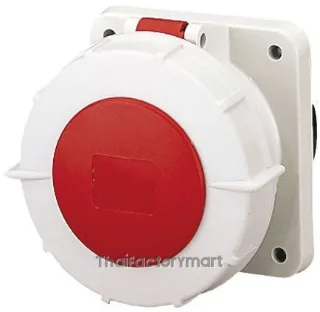 Mennekes TorsionSpringCONTACT Series, IP67 Red Panel Mount 5P Industrial Power Socket, Rated At 125A, 400V