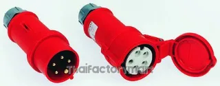 Mennekes StarTOP Series, IP44 Yellow Cable Mount 3P Industrial Power Socket, Rated At 16A, 110V