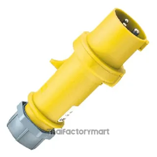 Mennekes StarTOP Series, IP44 Yellow Cable Mount 3P Industrial Power Plug, Rated At 16A, 110V