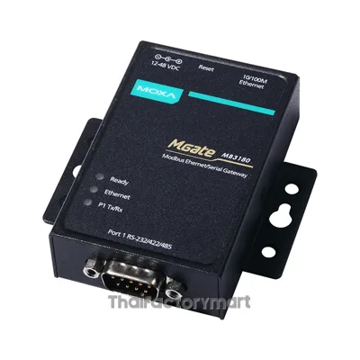 MOXA MGate MB3180, 1 Port RS-232/422/485 Modbus TCP to Serial Communication Gateway photo 2