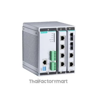 MOXA EDS-608-T, Compact managed Ethernet switch system with 2 slots for 4-port fast Ethernet interface modules, for a total of up to 8 ports, -40 to 75°C operating temperature
