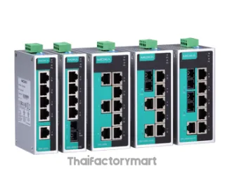 MOXA EDS-208-M-ST, Entry-level Unmanaged Ethernet Switch with 7 10/100BaseT(X) ports, 1 multi mode 100BaseFX port, ST connector, -10 to 60°C