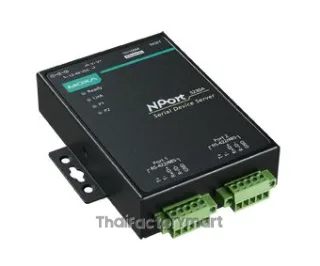 MOXA NPort 5230A-T, 2 port device server, 10/100M Ethernet, RS-422/485, Terminal block, 0.5KV serial surge, 12~48VDC, -40~75°C