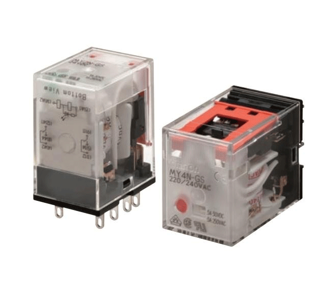 Relay, Single, Plug-in terminal, 24 VDC 5 A (Resistive load), 220 VAC 5 A (Resistive load), Output DPDT (5 A 24 V)