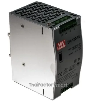 Mean Well DR-120-12, DIN Rail Power Supply, 80%, 12V, 10A, 120W, Adjustable