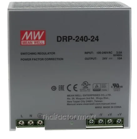 Mean Well DRP-240-24, 240W Din Rail Single O/P 24V 10A รูปที่ 2