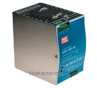 NDR-480-48, DIN Rail Power Supply, 93%, 48V, 10A, 480W, Adjustable