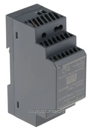 Mean Well HDR-30-12, DIN Rail Power Supply, 88%, 12V, 2A, 24W, Adjustable